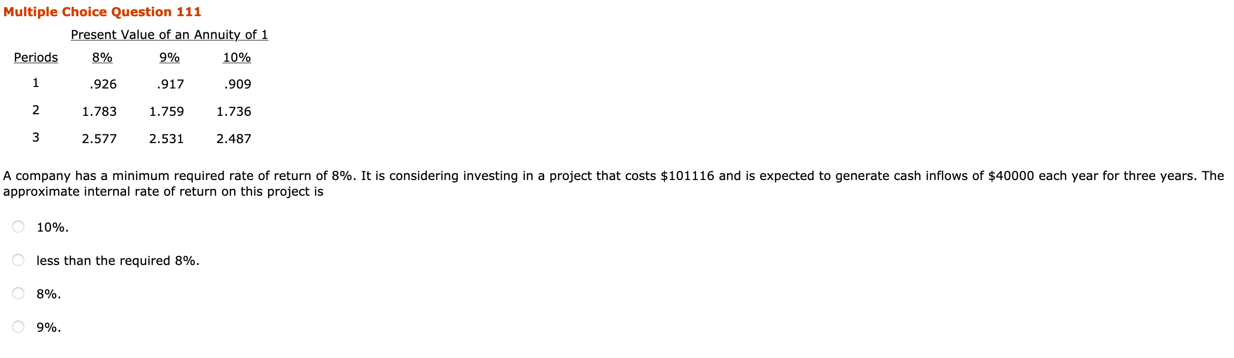 The project will provide annual cost savings of $12000 for 3 years