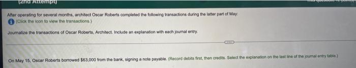 (2nd Attempt After operating for several months, architect Oscar Roberts completed the