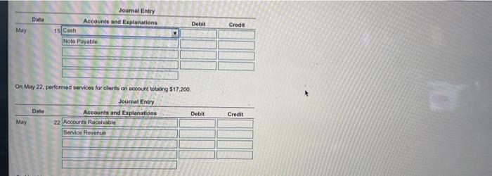 following transactions during the latter part of May (Click the icon to