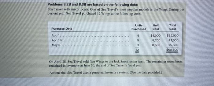 Problems 8.28 and 8.38 are based on the following data: Sea Travel