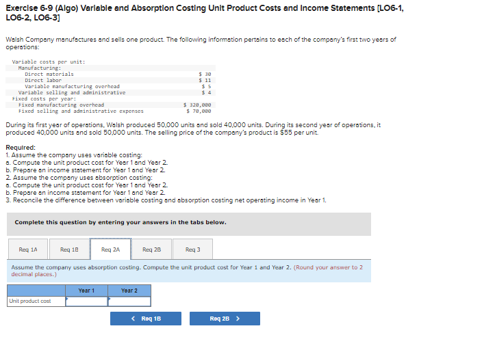 following information pertains to each of the company's first two years of