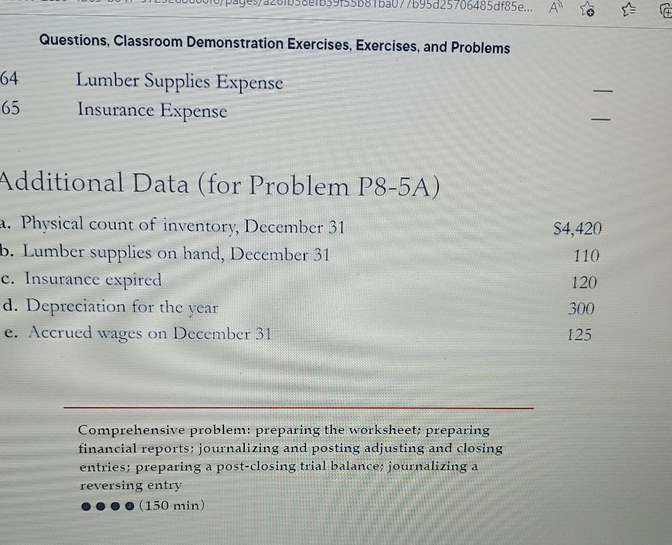 a. Prepare the worksheet. b. Prepare the income statement, statement of owner's