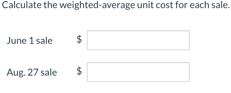 includes the following purchases. Date Number of Units Unit Price May 7