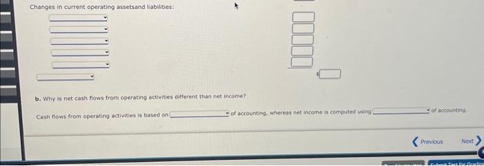 the following items for the year: Depreciation expense Gain on disposal of