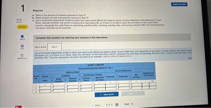 recognizing accrued interest on financial statements LO 7-1 Bill Darby started Darby