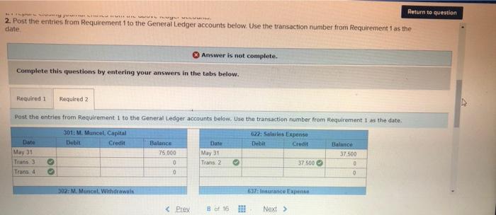 posting closing entries LO P2 Use the May 31 fiscal year-end information