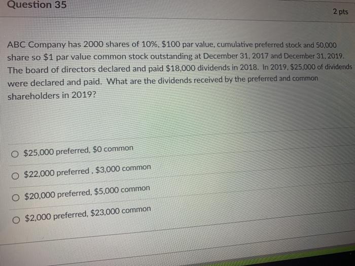 on 800,000 shares of $5 par value common stock outstanding. Market price