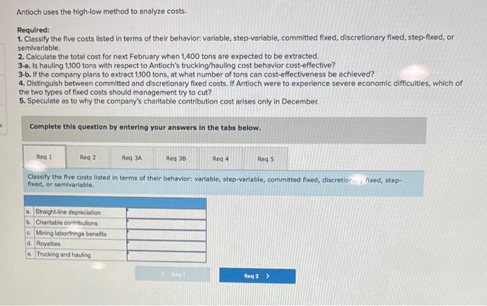 Antioch Extraction, which mines ore in Montana, uses a calendar year for