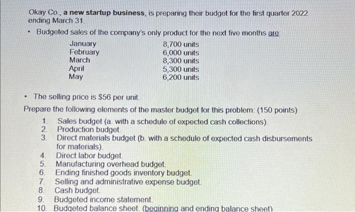 month following sale 19 Uncollectible amount Master Budget
