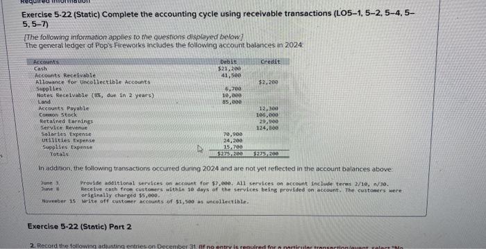 (LO5-1, 5-2,5-4, 5- 5.5-7) [The following information apples to the questions displayed