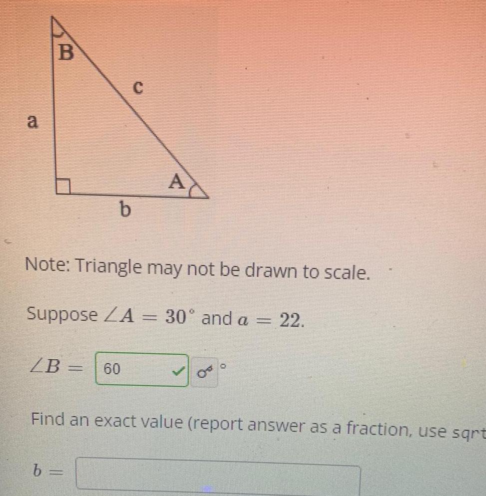 a B C b A Note: Triangle may not be drawn to