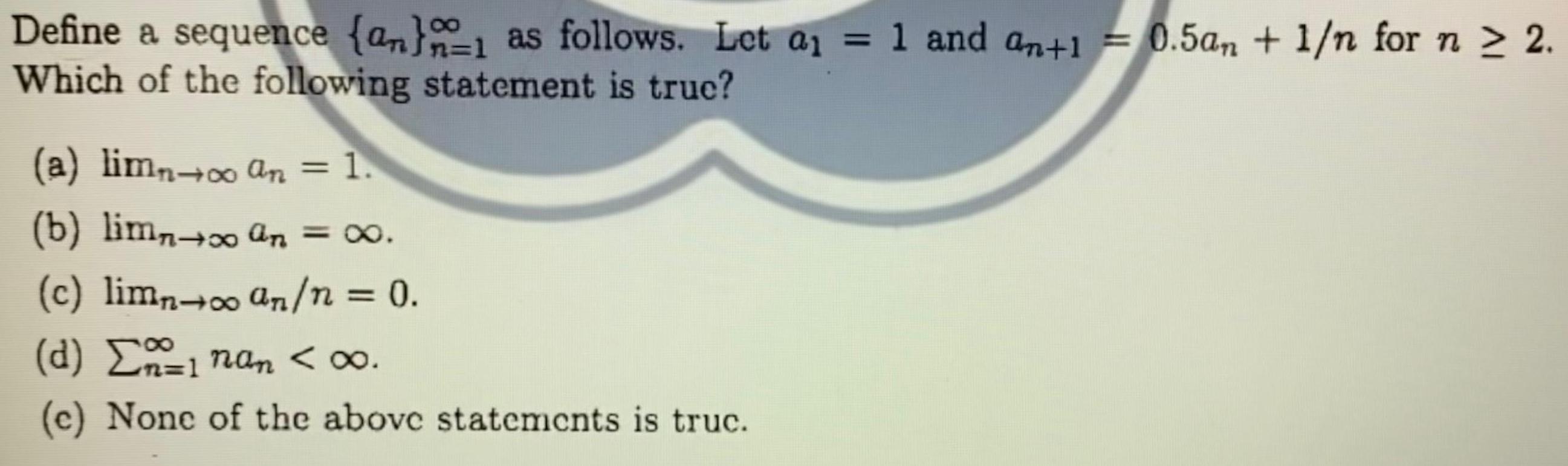 Define a sequence (an} as follows. Let a = 1 and an+1