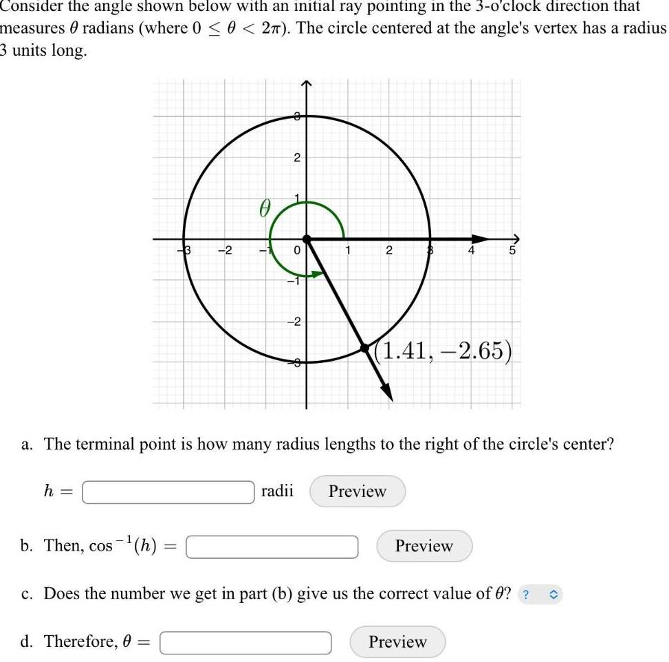 Consider the angle shown below with an initial ray pointing in the