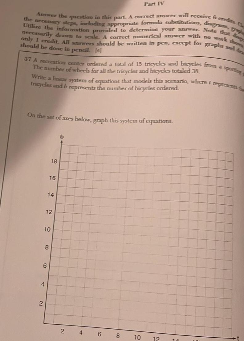 Part IV Utilize the information provided to determine your answer. Note that