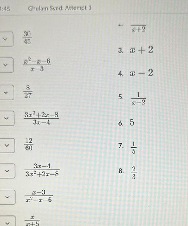 < 4:45 < > > < < < > 30 45 Ghulam