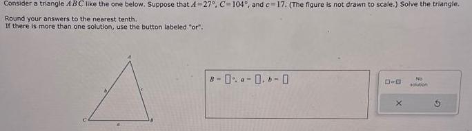 Consider a triangle ABC like the one below. Suppose that 4-27, C-104,