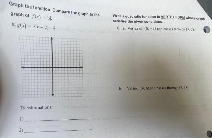 Graph the function. Compare the graph to the graph of f(x)=x%. 5.