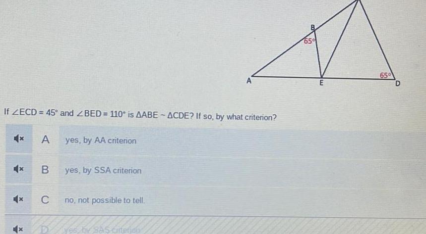 65% 65 A E D If ECD = 45 and BED =