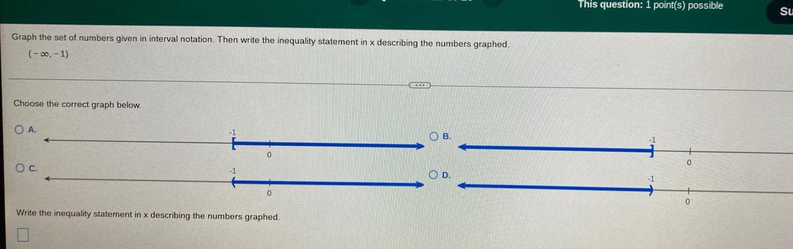 Graph the set of numbers given in interval notation. Then write the