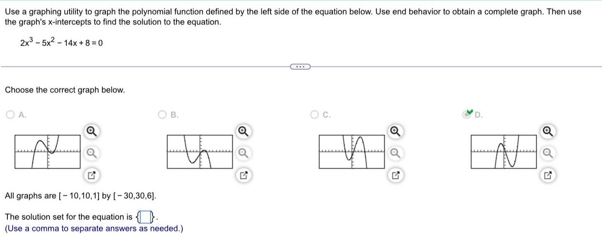 Use a graphing utility to graph the polynomial function defined by the