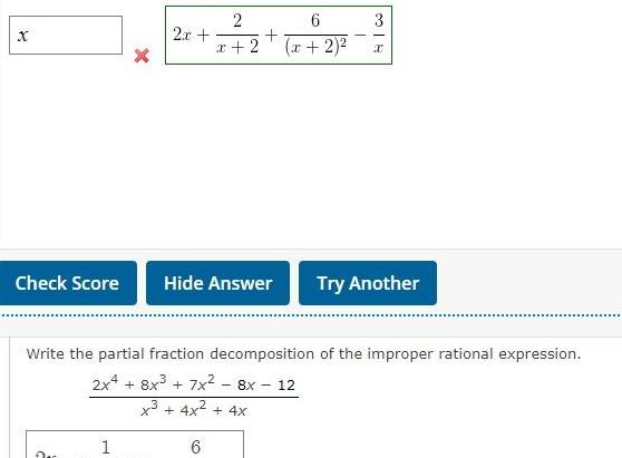 2 6 3 X 2 + + x+2 (x + 2) X