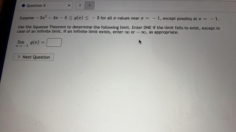 Question 5 4 < > Suppose - 2x - 4x - 5