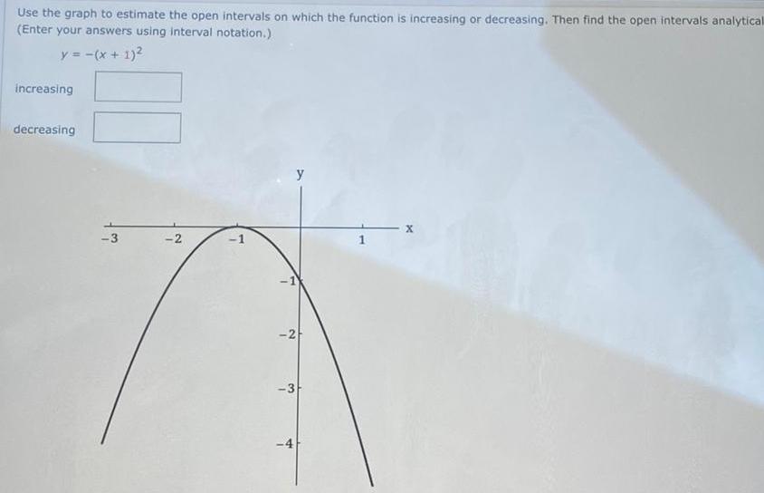 Use the graph to estimate the open intervals on which the function