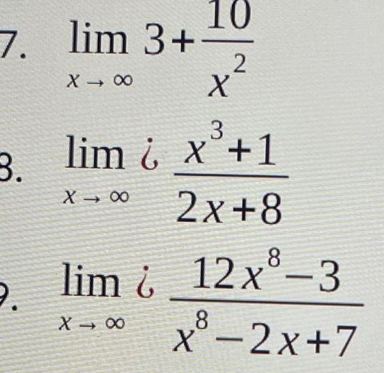 7. lim 3+ X 0 10 X 2 3. 3 lim &
