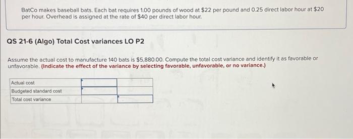 $65,400; and fixed costs of $144,000. QS 21-3 (Algo) Flexible budget income