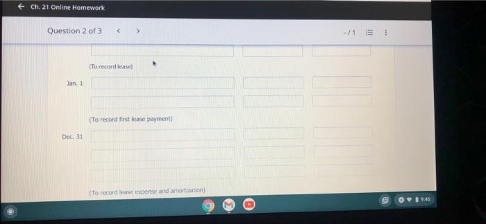 years with rental payments of $10.521 to be made at the beginning