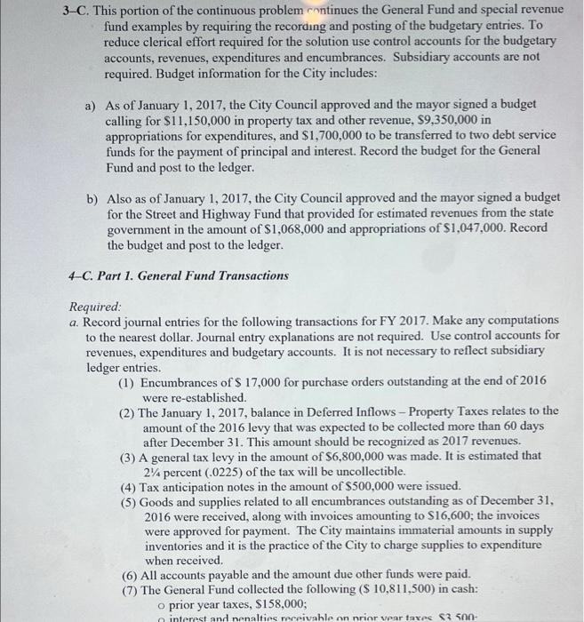 local governments. A continuous problem is presented to provide an overview of