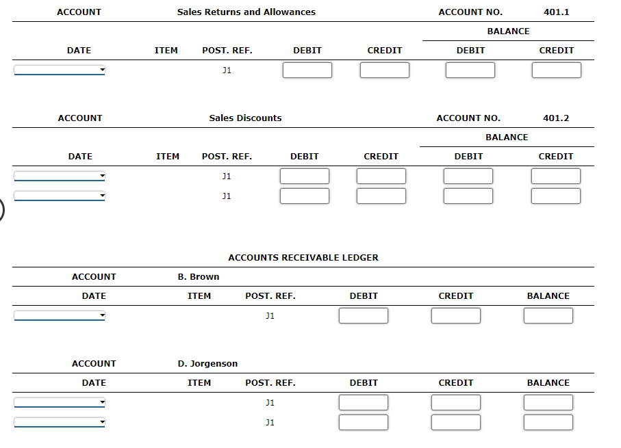 200.00 8.00 10 Cash Sales Discounts Accounts Receivable/L. Miller 15 Accounts Receivable/P.