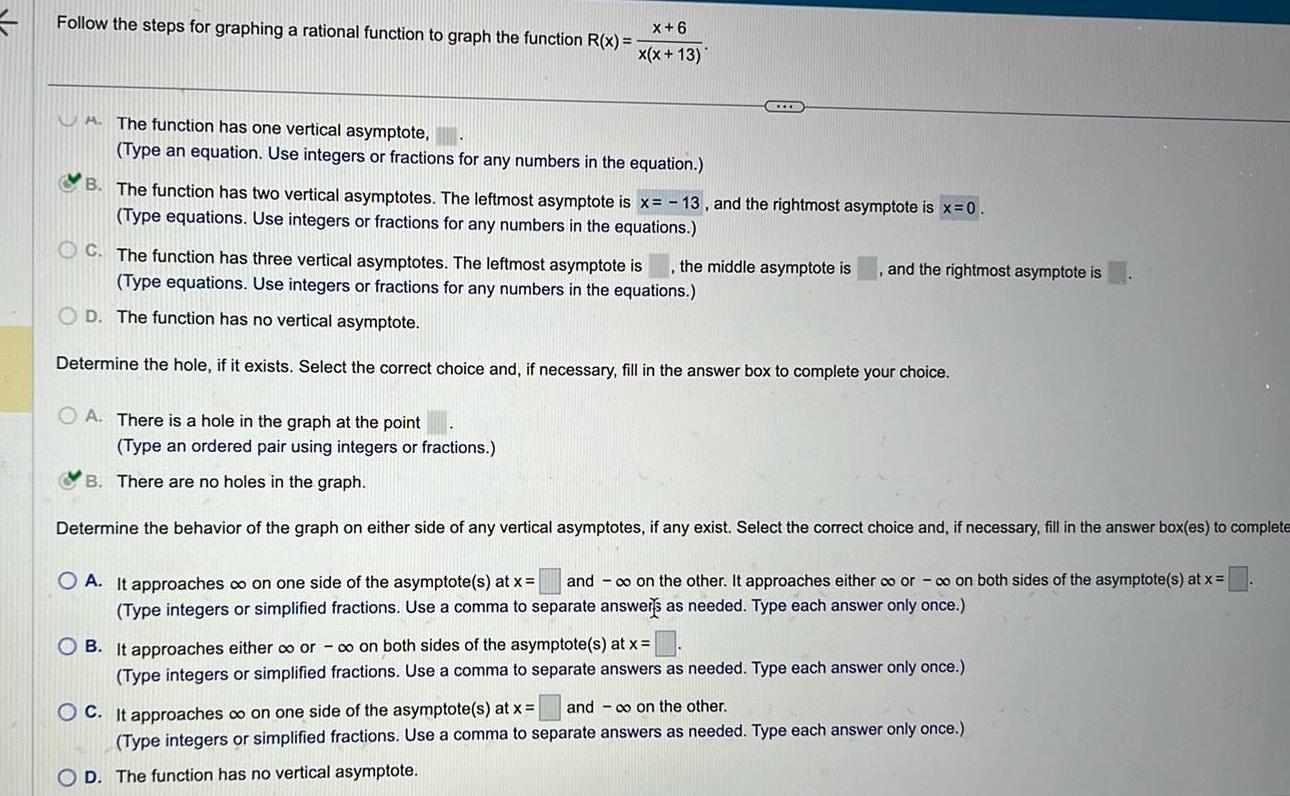 Follow the steps for graphing a rational function to graph the function