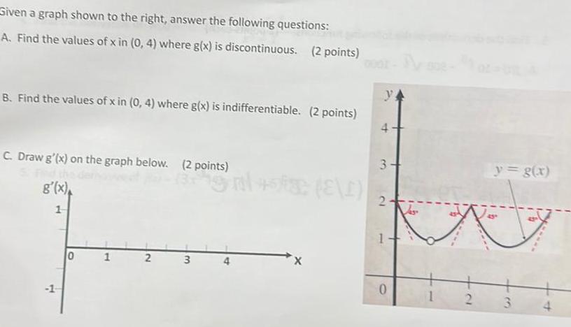 Given a graph shown to the right, answer the following questions: A.