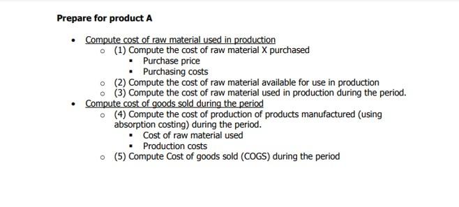 a product B using a raw material Y. Inventory evaluation method is