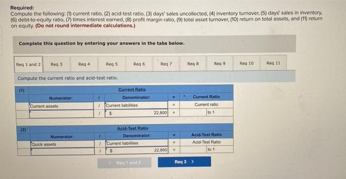 financial statements of Cabot Corporation follow. (All sales were on credit; selected