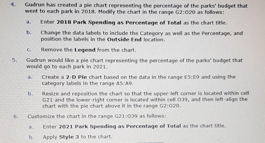 4. 5. 6. 9 Gudrun has created a pie chart representing the