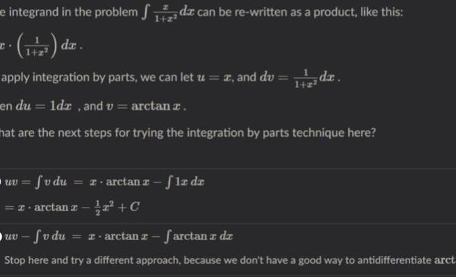 e integrand in the problem 1+da can be re-written as a product,