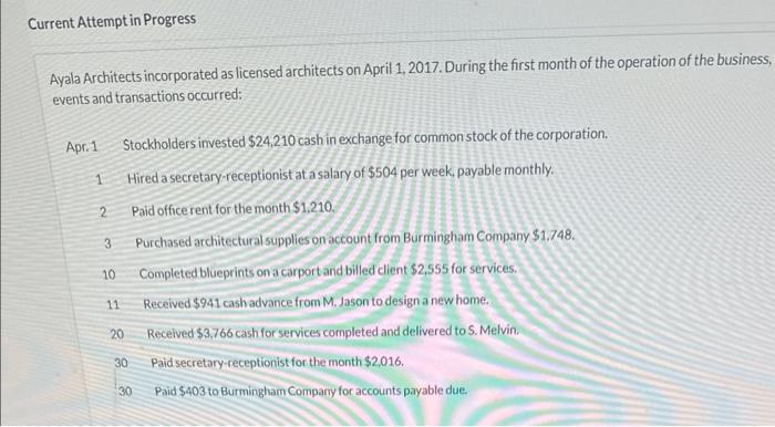 Current Attempt in Progress Ayala Architects incorporated as licensed architects on April