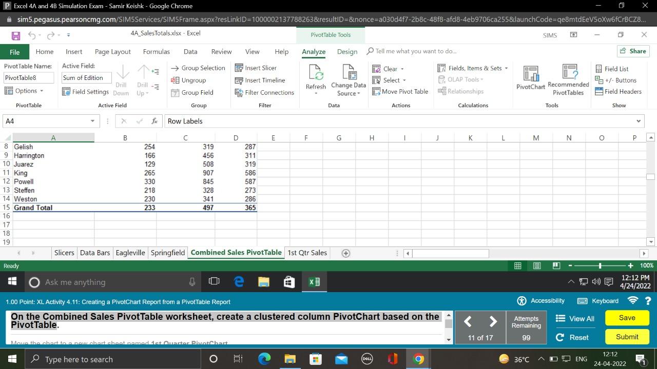 P Excel 4A and 4B Simulation Exam - Samir Keishk - Google