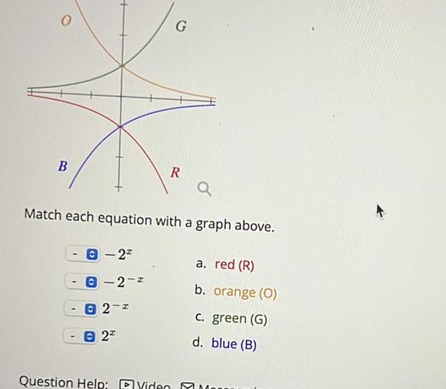 0 G R B Match each equation with a graph above. 0-22