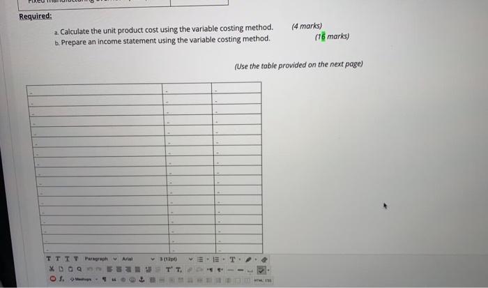 Units Beginning inventory Produced Sold Ending inventory Selling price per unit O
