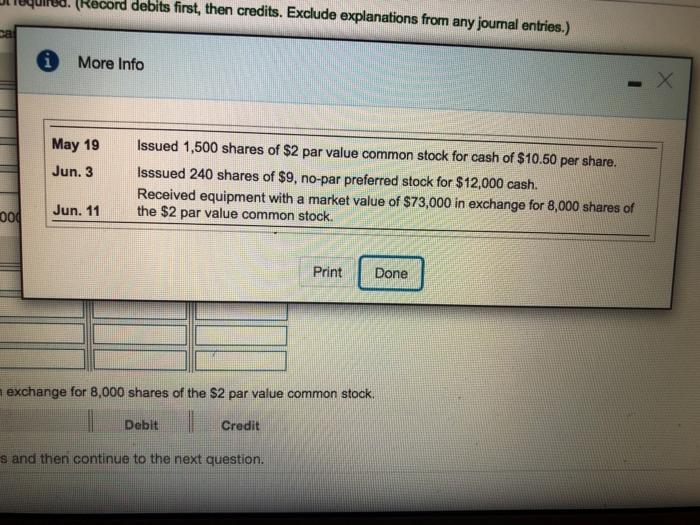 ca (Record debits first, then credits. Exclude explanations from any journal entries.)