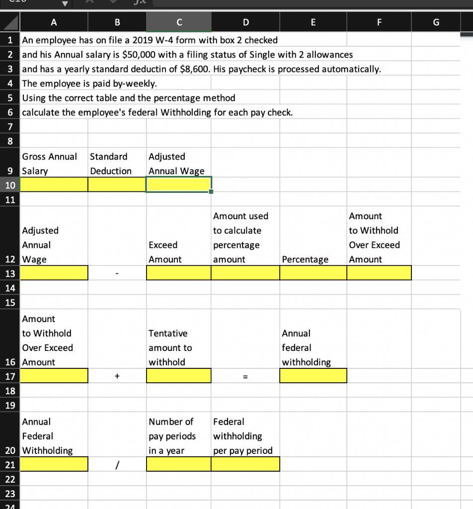 A B C D E FL 1 An employee has on file