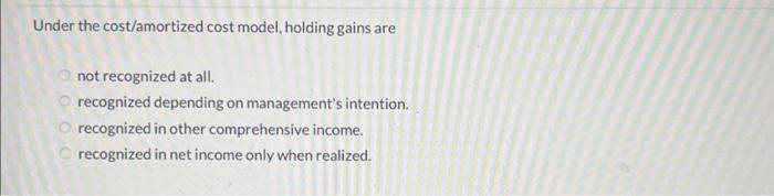 capitalized when investments are accounted for using a cost-based model.