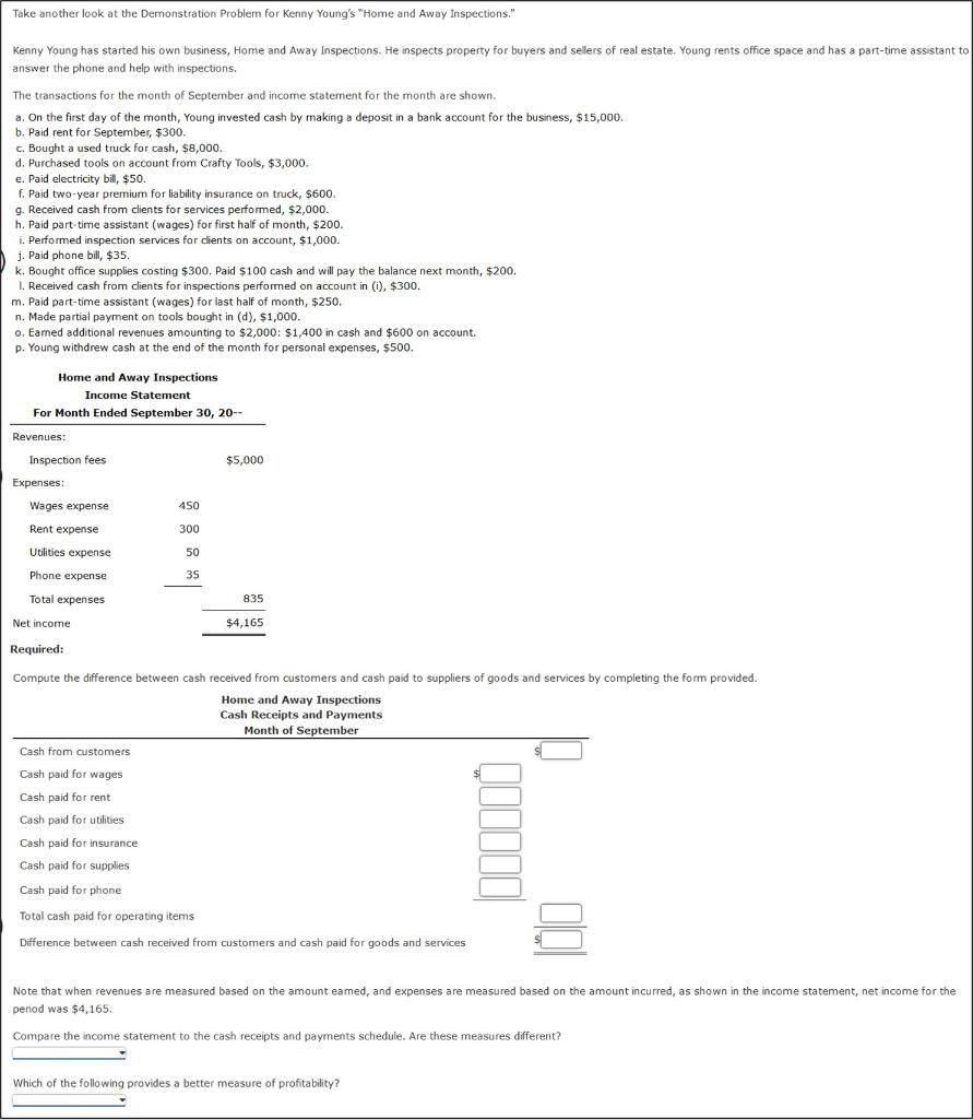 Take another look at the Demonstration Problem for Kenny Young's "Home and