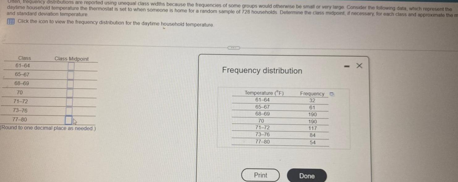 Often, frequency distributions are reported using unequal class widths because the frequencies