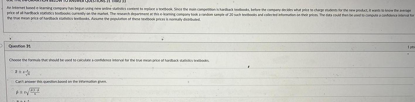 THRU 33 An Internet based e-learning company has begun using new online