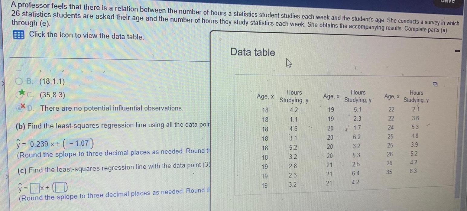 A professor feels that there is a relation between the number of