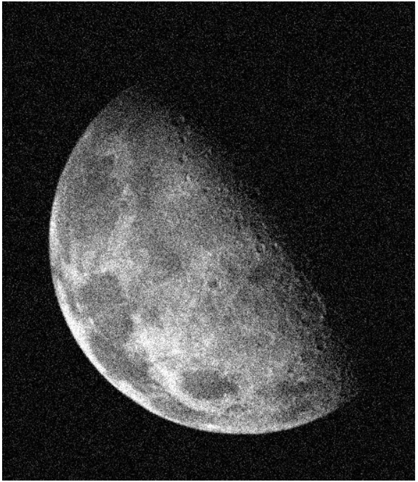 Determine the type of noise corrupting each image. Be sure to back